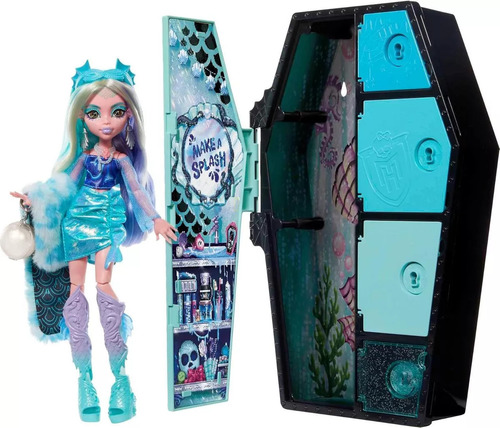 Muñeca Monster High Skulltimate Secrets Lagoona Blue Ataud