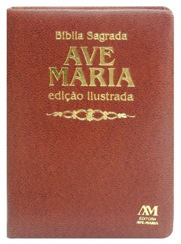 Bíblia edição ilustrada luxo - média - marrom, de Vários autores. Editora Ação Social Claretiana, capa mole em português, 2017