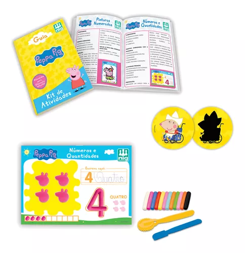 Kit de Atividades Educação Infantil Peppa Pig Jogo Memória Pintura