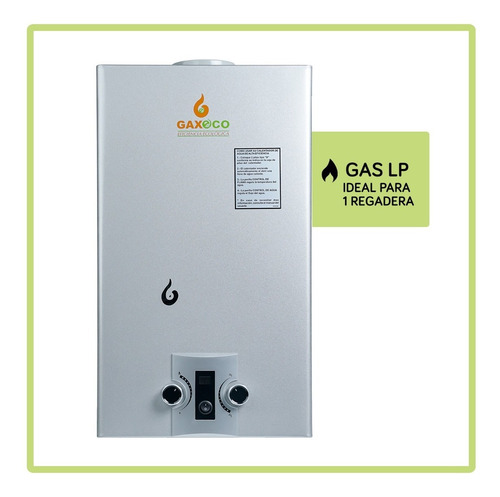 Calentador De Agua Gaxeco 9000 + Kit Instalación Gas Lp