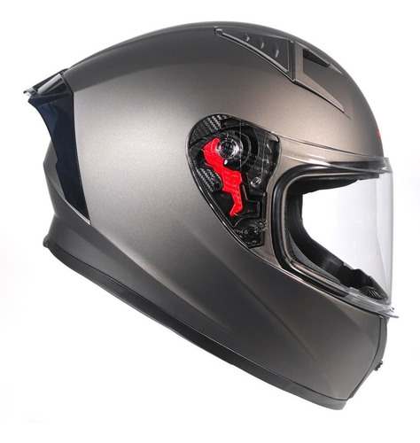 Casco Deportivo Rmm Cerrado C/aleron Ecer2205 Titanium Mate