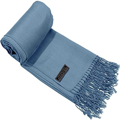 Chal Cj De Color Liso (nuevo), Azul Denim