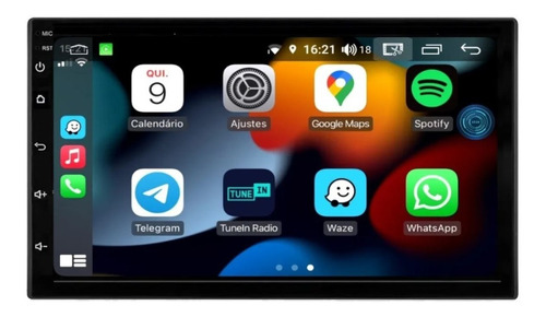 Central Multimidia 7' Universal C/ Android + Carplay