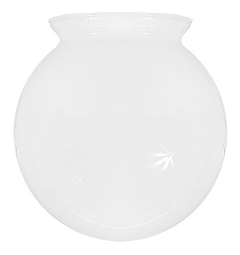 Globo De Vidro Leitoso Esférico Com Colar 10 X 20 Cor Branco