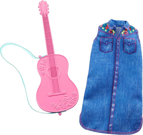 Roupa De Carreira Da Barbie Clothes Doll Musician Look Guita