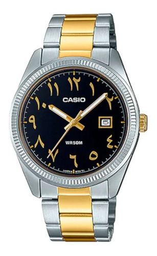Reloj Casio Mtp-1302sg-1b3vdf Hombre 100% Original Color de la correa Plata Color del bisel Negro Color del fondo Negro