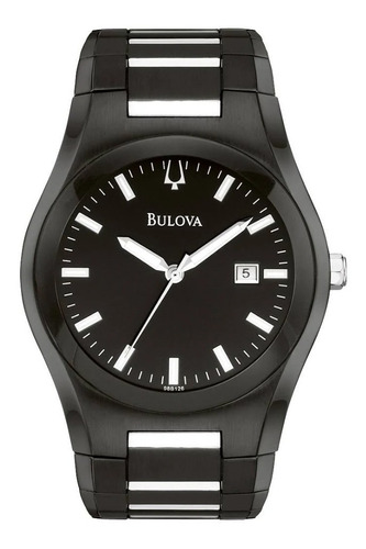 Reloj De Pulsera Para Hombre 98b126 Con Esfera Negra