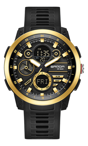 Reloj Electrónico Deportivo De Doble Pantalla Sanda 3379 Par