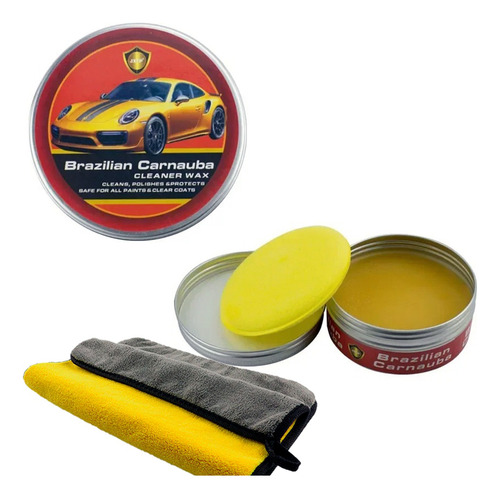 Brazilian Carnauba Wax Cera Cleaner Pasta Microfibra Premium