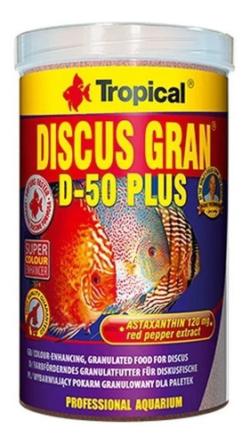 Ração De Peixes Tropical Discus Gran D-50 Plus 44g