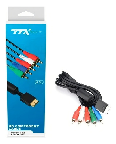 Cable Componente Audio Y Video Compatible Con Ps Ps2 Ps3 Ttx
