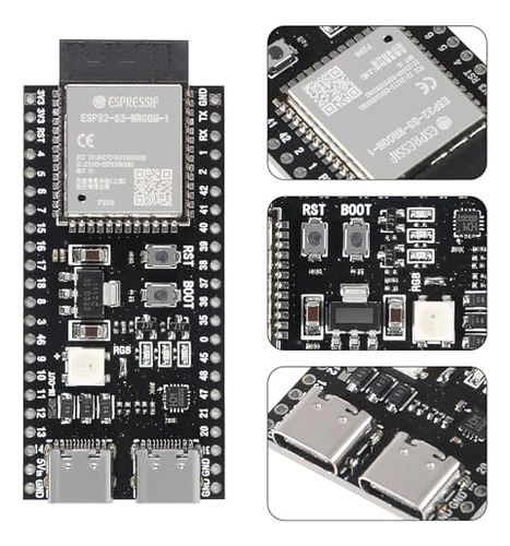 Placa De Desarrollo Esp32-s3-devkitc-1-n16r8 Con Wifi + Ble