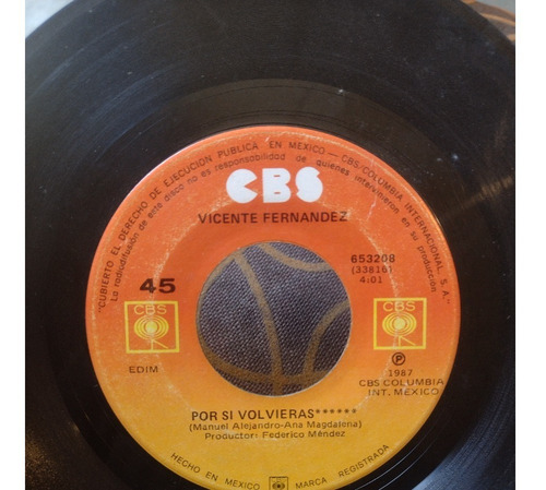 Lote Discos De Acetato Vinilo Vicente Fernández Ranchera (Usado)