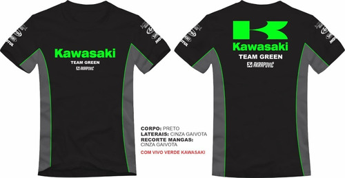 Camisa Kawasaki Team Green Racing Camiseta Algodão Ref.264