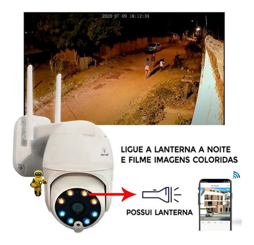 Imagem 3 de 7 de Camera Ip Smart Hd 1080p Wi-fi Visão Noturna Outdoor Indoor
