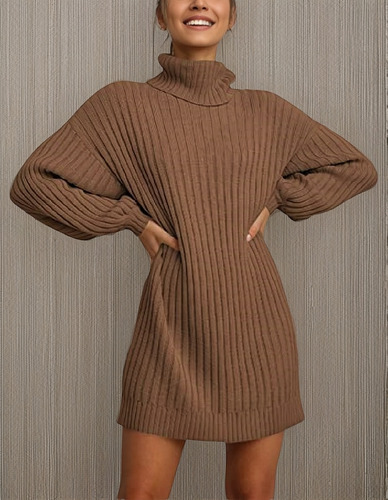 Otoño E Invierno, Nueva Moda, Cuello Alto Para Mujer, Longit