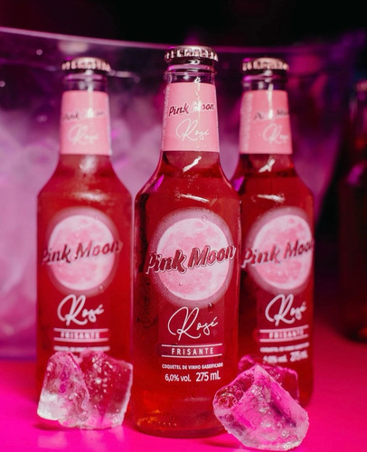 Pink Moon Rose Frisante Com 8 Unidades, Bebida Pronta