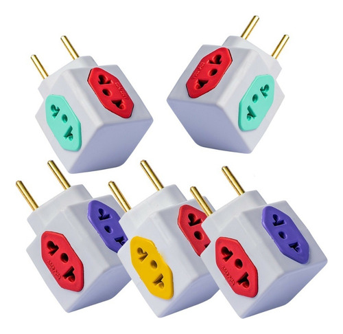 Adaptador De Tomada Cubo 3d Benjamin 3 Pinos