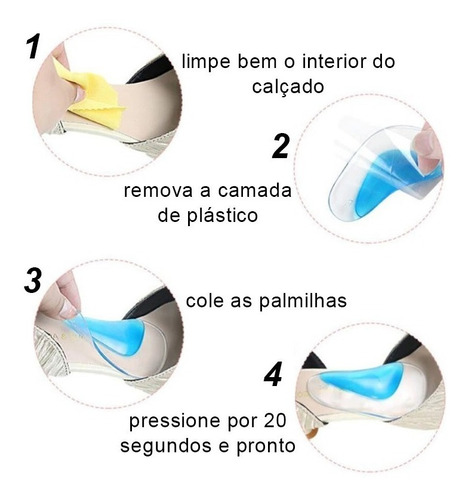 Imagem 7 de 8 de Palmilha Para Pé Plano Ortopédica De Gel Silicone