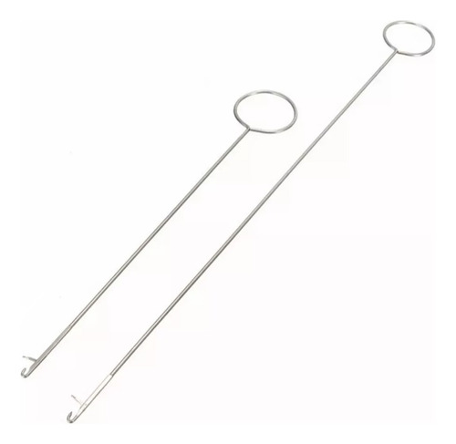 2 Varillas Ganchos Volteador Resistente Largo 18 Cms Costura