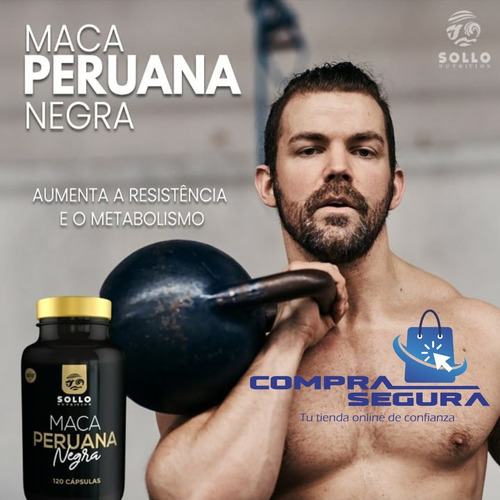 Imagen 5 de 9 de Maca Peruana Negra Sollo Premium 100% Pura - 240 Cápsulas