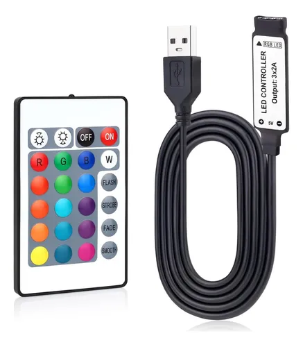 Rgbzone 5v Usb Rgb Led Controller, Ir Wireless Remote Contro