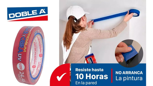 Cinta Pintor Azul Doble A Hogar Y Obra Uv 24 Mm X 40 M