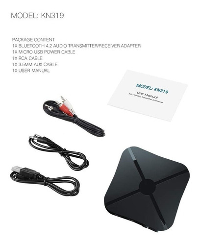 Transmisor Receptor Bluetooth Audio Estéreo 2 En 1 4.2