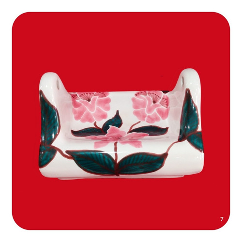 Accesorios De Baño De Cerámica Tipo Talavera 8 Piezas M7
