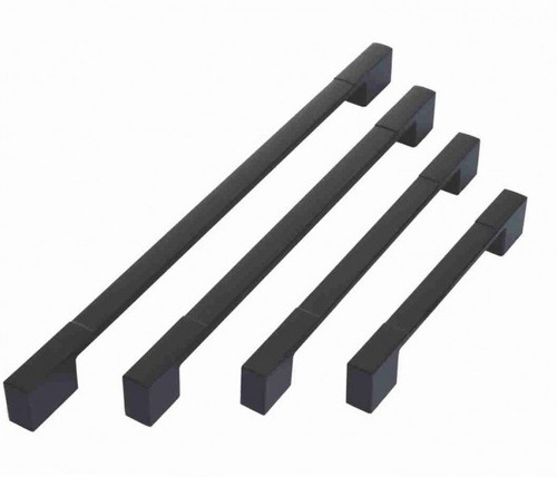 28 Puxador De Gavetas Armários Porta Moveis De Cozinha 128mm Cor Preto