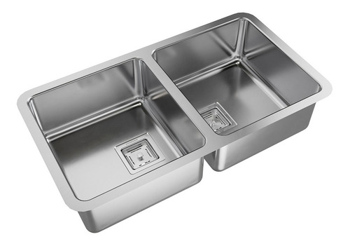 Bacha Doble Johnson Quadra Q76 Acero Inox 40 Litros Ahora 12