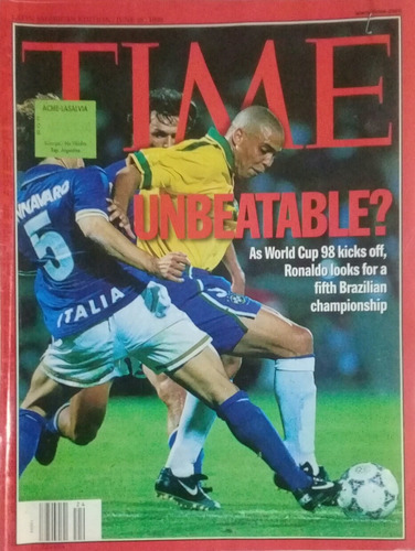 Revista Time En Ingles Mundial 1998 ,ronaldo
