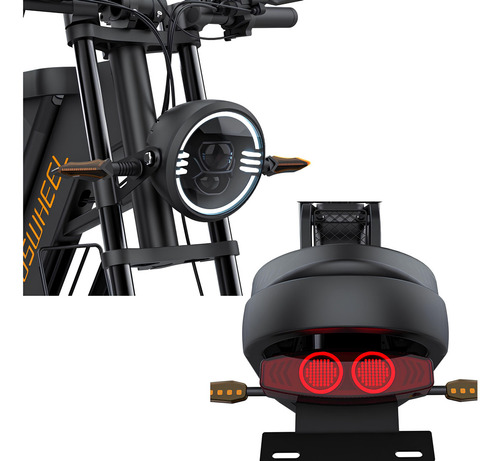 Coswheel Gt20 Bicicleta Moto Elétrica 1500w Freio Hidráulico 55km/h 90km De Autonomia Cambio Shimano Preto
