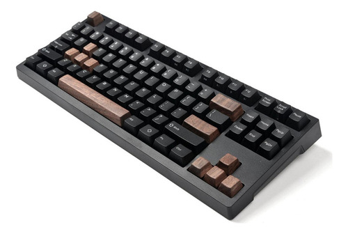 Teclado Mecânico De Madeira Preta De Qualidade R1
