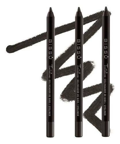 Pack 3pz Lápiz Delineador Tintaline Para Ojos Bissu