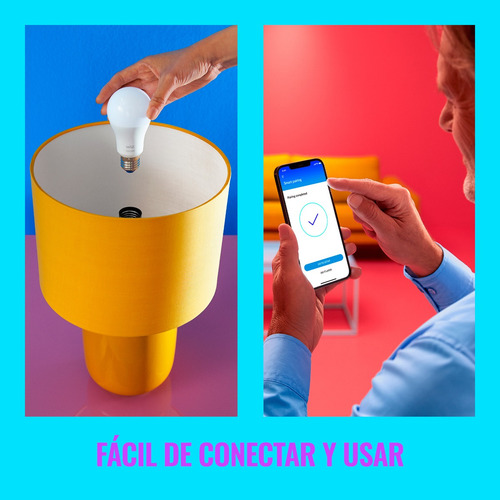 Imagen 7 de 10 de Foco Led Inteligente Wifi Wiz Cálida/fría 9w E27