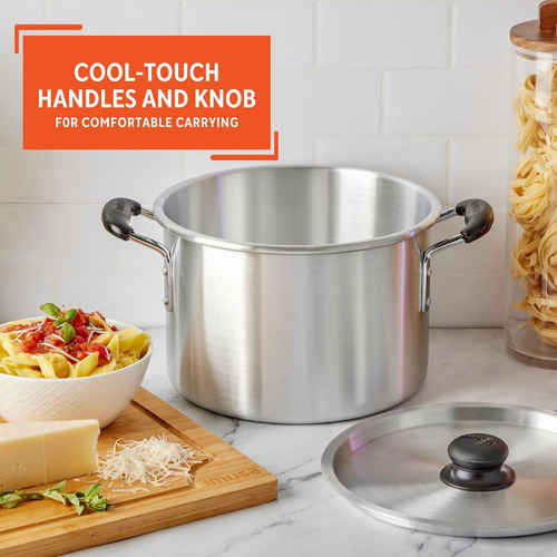 Imusa Ee Uu, Pot De Stock De Aluminio Plateado Imu Con 8