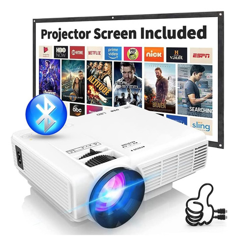 Mini Proyector Portátil 7500l Bluetooth + Pantalla 100