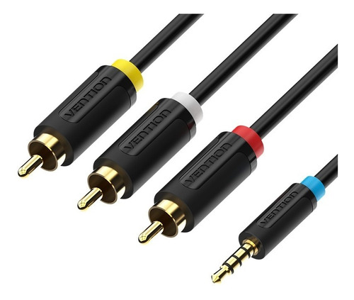 Adaptador De Audio Jack 3.5mm A Rca Video Audio 2m - Vention