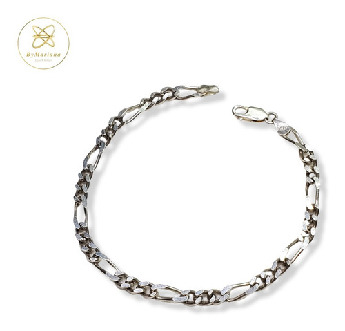 Pulsera Plata Figaro Pesada