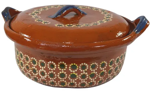 Cazuela Olla Barro 2kg Con Tapa Artesanal Tradicional