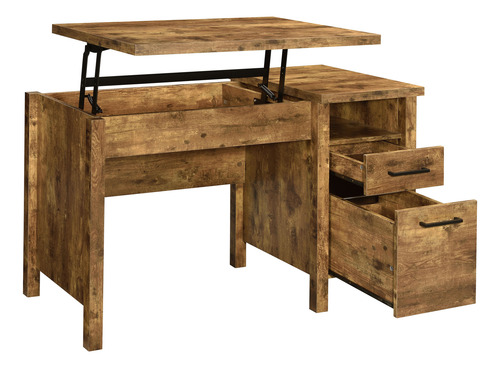 Delwin 47 Pulgadas 2-drawer Lift Top Computer Desk Rústico