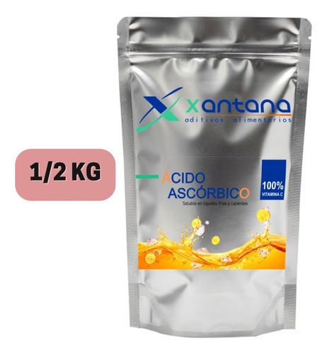 Vitamina C / Ácido Ascórbico Puro - Bolsa X 1/2 Kg Sabor Neutro