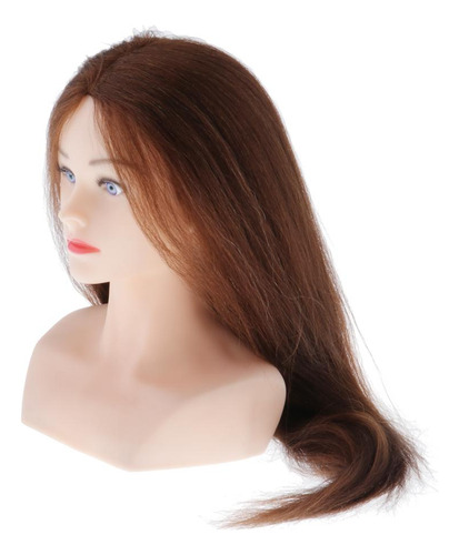 27 '' Busto Cabeza Modelo Maniquí Estante De Marron Oscuro