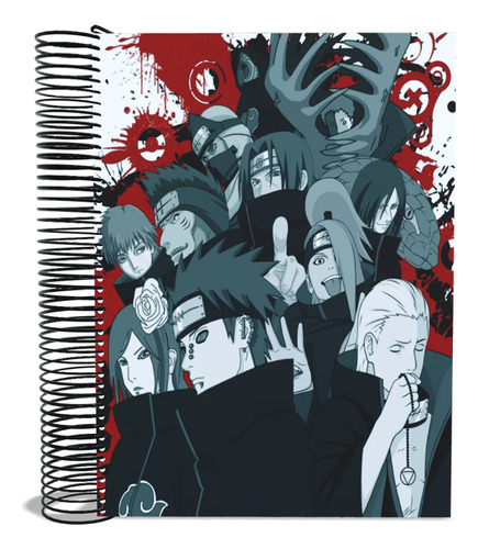 Caderno Akatsuki Capa Dura 1 Matéria 96 Folhas