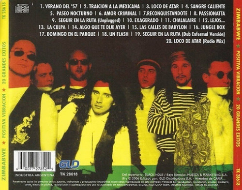 Imagen 2 de 2 de Zimbabwe Positiva Vibración Grandes Exitos Cd Nuevo