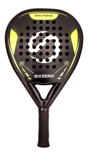 Paleta Paddle Sixzero Spin Force Negro/amarillo Deporfan 