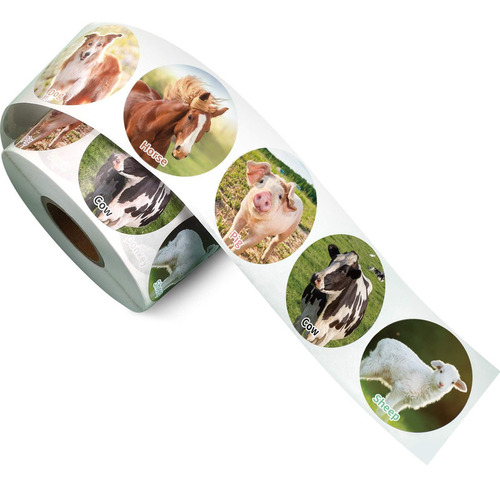 600 Piezas De Pegatinas De Animales De Granja Pegatinas De R