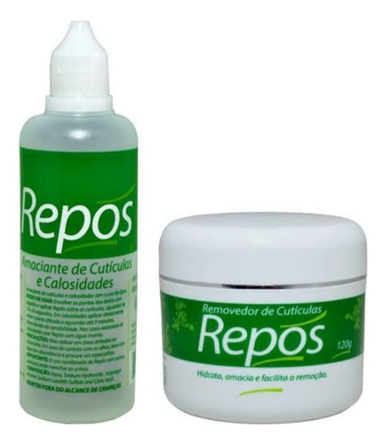 Kit Repos Creme Removedor 120grs + Amaciante Cutículas 120ml