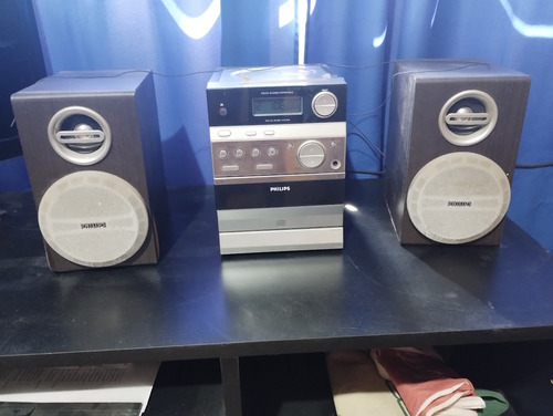 Minicomponente Phillips Mc145/55 Cassetera Radio Am/fm Leer! Negro 2 W (Usado)